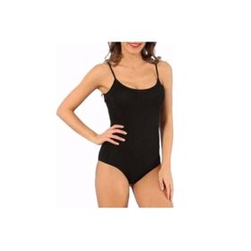 Kota 6001 İp Askı Çıtçıtlı Siyah Kadın Body