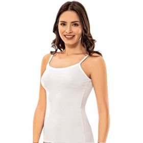 Kota 6349 İp Askı Pedli Beyaz Kadın Atlet