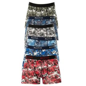 Kota 6'lı İç Giyim Desenli Likralı Erkek Boxer Paçalı Don