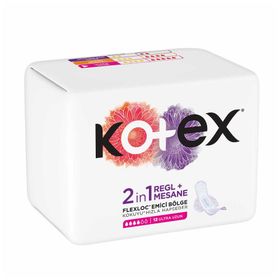 Kotex 12 Adet Ultra Uzun 2 in 1 Regl+mesane Pedi