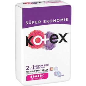 Kotex 12 Adet Ultra Uzun 2 in 1 Regl+mesane Pedi