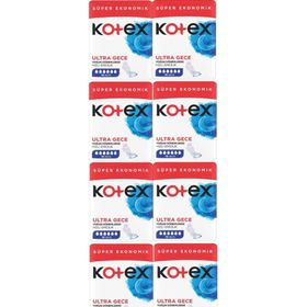 Kotex 1501 Ultra Hijyenik Gece 16'lı 8 Paket 108 Adet Ped