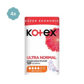 Kotex 1980 Ultra Normal 24'lü 4 Adet Hijyenik Ped