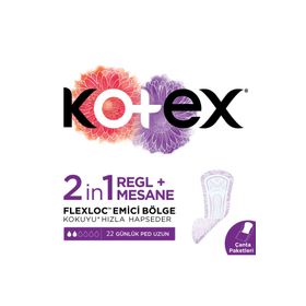 Kotex 2 In 1 Regl Mesane 22'li Günlük Ped