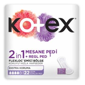 Kotex 2 In 1 Regl Mesane 22'li Günlük Ped