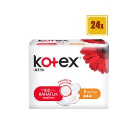 Kotex 24x7 Adet Ultra Kanatlı Uzun Ped