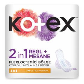 Kotex 2in1 Regl Mesane Ultra Normal 14'lü Ped