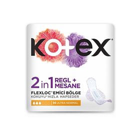 Kotex 2in1 Regl Mesane Ultra Normal 14'lü Ped