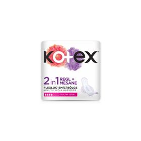 Kotex 2In1 Ultra Uzun 12'li Hijyenik Ped
