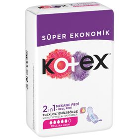 Kotex 2in1 Ultra Uzun 16x12'li Mesane ve Regl Pedi
