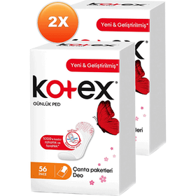Kotex 2x56 İnce Günlük Ped