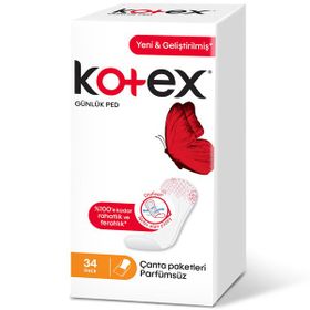 Kotex 34 Adet İnce Parfümsüz Günlük Ped