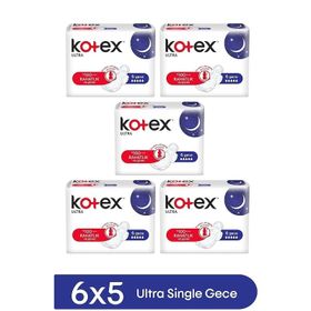 Kotex 5 x 6'lı Ultra Gece Hijyenik Ped