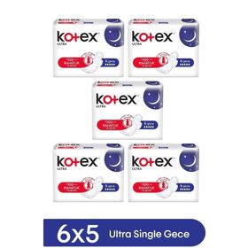 Kotex 5 x 6'lı Ultra Gece Hijyenik Ped