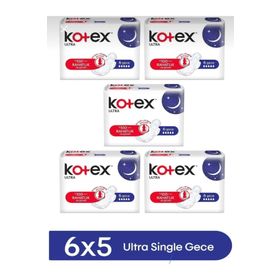 Kotex 5 x 6'lı Ultra Gece Hijyenik Ped
