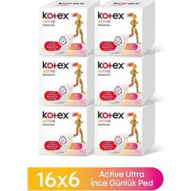Kotex Active 16'lı 5 Adet Günlük Ped