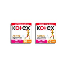 Kotex Active 2x16'lı Uzun Hijyenik Ped