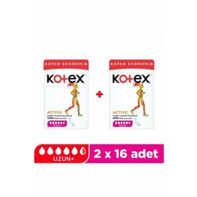 Kotex Active 2x16'lı Uzun Hijyenik Ped