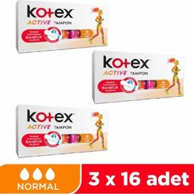 Kotex Active 3x16 Adet Normal Tampon