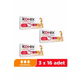 Kotex Active 3x16 Adet Normal Tampon
