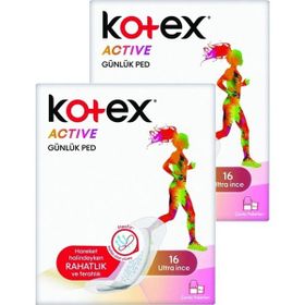 Kotex Active Ultra İnce 2x16'lı Günlük Ped