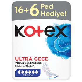 Kotex Dev Eko Ultra Gece 22'li Hijyenik Ped