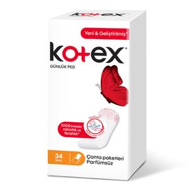 Kotex İnce 34 Adet Günlük Ped