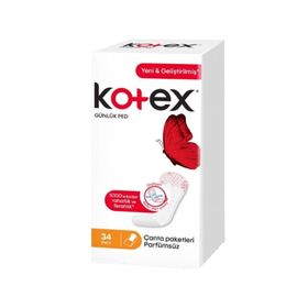 Kotex İnce 34 Adet Günlük Ped
