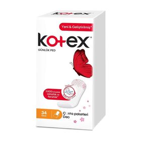 Kotex İnce Active Günlük Parfümsüz 34'lü Hijyenik Ped