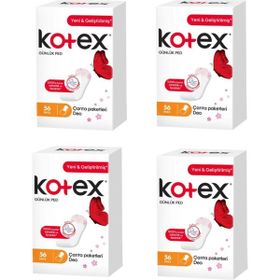 Kotex İnce Parfümlü Çanta Paketleri 4x56 Günlük Ped