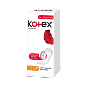 Kotex İnce Parfümsüz 18 Adet Günlük Ped