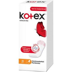 Kotex İnce Parfümsüz 18 Adet Günlük Ped