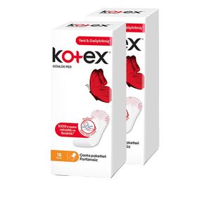 Kotex İnce Parfümsüz 2x18 Günlük Ped