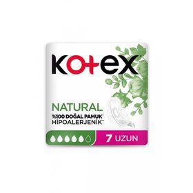 Kotex Natural Doğal Pamuk Uzun 7'li Ped