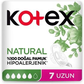 Kotex Natural Doğal Pamuk Uzun 7'li Ped