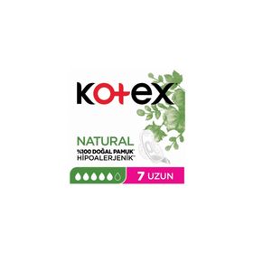 Kotex Natural Doğal Pamuk Uzun 7'li Ped