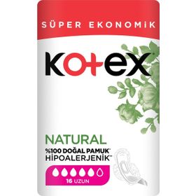 Kotex Natural Dörtlü Uzun 16x2 32 Adet Ped