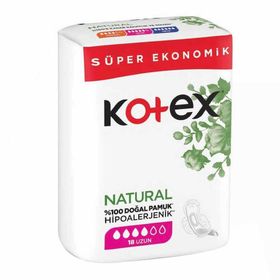 Kotex Natural Dörtlü Uzun 16x5 80 Adet Ped