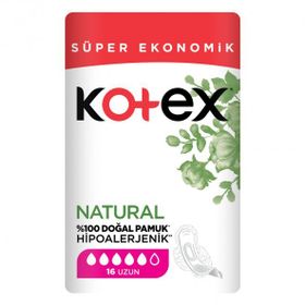 Kotex Natural Dörtlü Uzun 16x5 80 Adet Ped