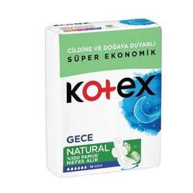 Kotex Natural Gece 14 Adet Hijyenik Ped