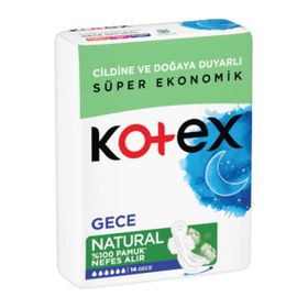 Kotex Natural Gece 14x2 28 Adet Ped