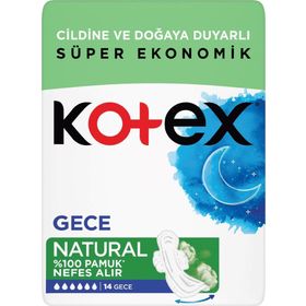 Kotex Natural Gece 14x3 42 Adet Ped