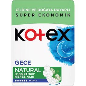 Kotex Natural Gece 14x5 70 Adet Ped