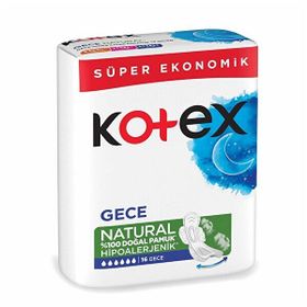 Kotex Natural Gece 14x5 70 Adet Ped