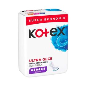 Kotex Natural Gece 16 'lı Ultra Hijyenik Ped