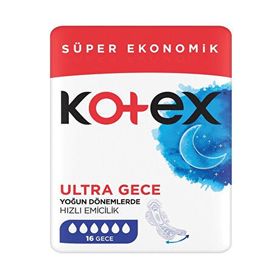 Kotex Natural Gece 16 'lı Ultra Hijyenik Ped