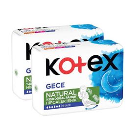Kotex Natural Hijyenik Ultra Gece 6x2 12'li Ped