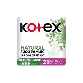 Kotex Natural Hipoalerjenik Günlük 28'li Ped