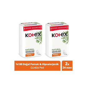 Kotex Natural Quadro 2x24 Normal Ped