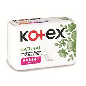 Kotex Natural Single Uzun 7'li Ped